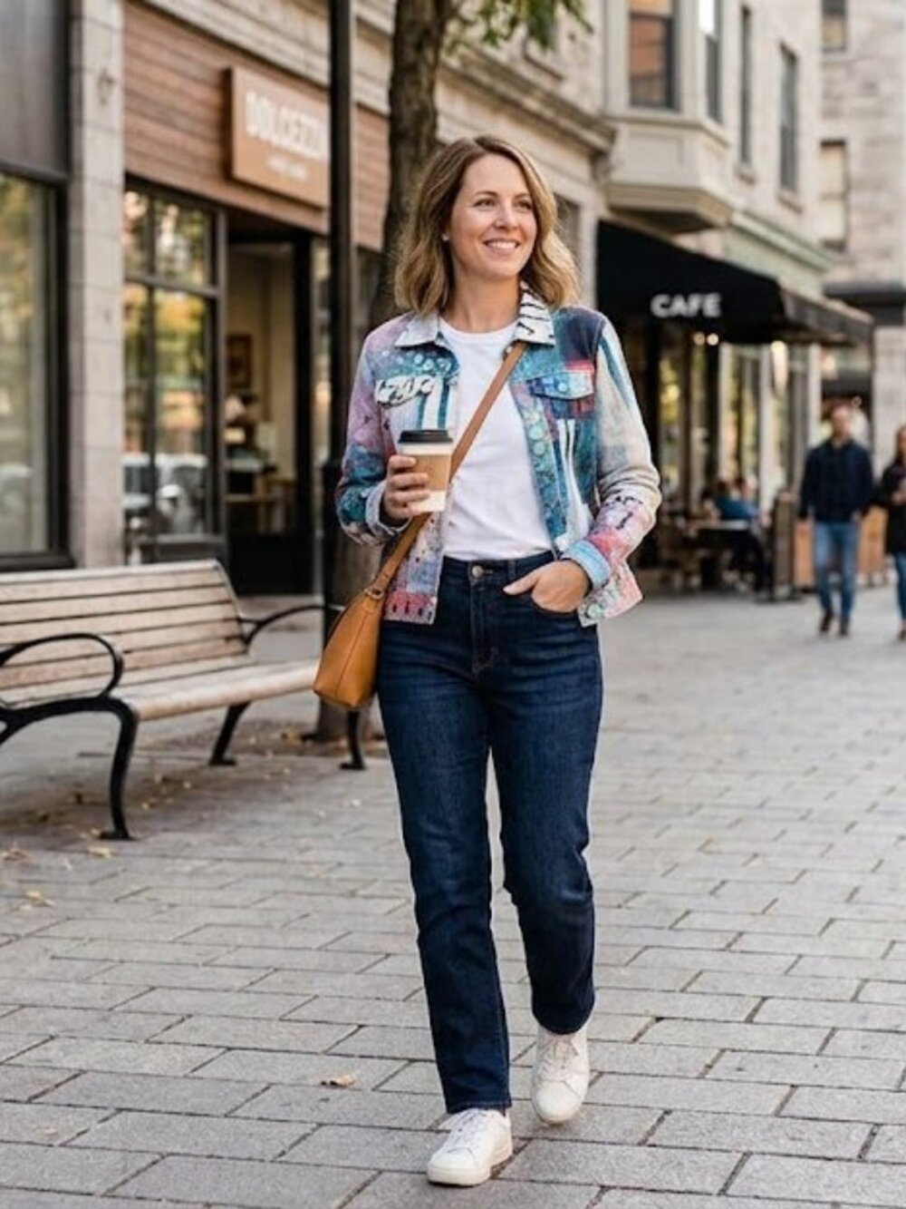 Simply Art by Dolcezza Abstract Multi-Color Jacket - Women's